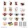 Bandai Mobile Sticker Collection Monchhichi 20Pack BOX รูปภาพ 2