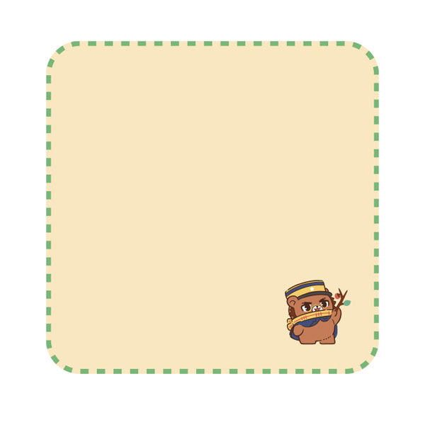 Ensky Golden Kamuy Doubutsu Phose -Harappa- Towel Handkerchief 1. Saichi Sugimoto gambar 1