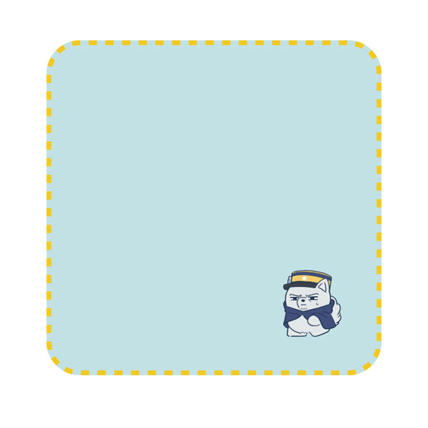 Ensky Golden Kamuy Doubutsu Phose -Harappa- Towel Handkerchief 8. Sergeant Tsukishima