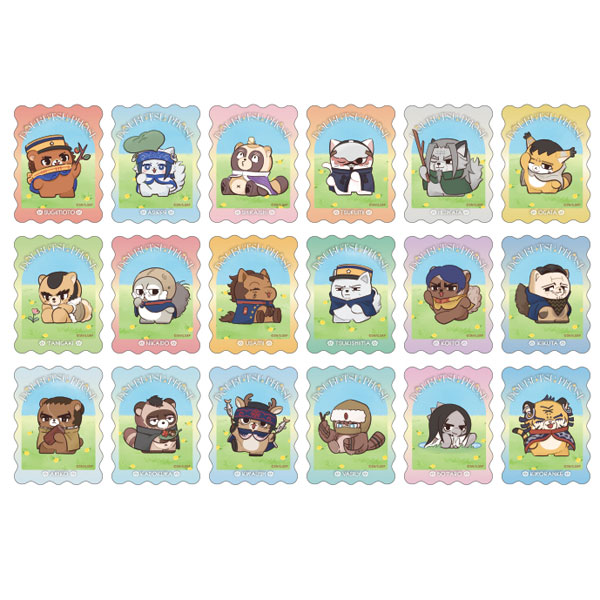 Ensky Golden Kamuy Doubutsu Phose -Harappa- Sticker Collection 9Pack BOX