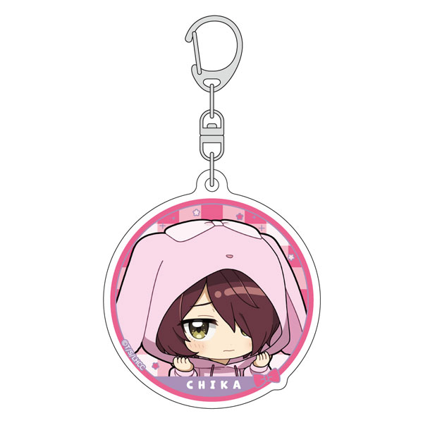 Curtain Damashii [Makeine: Too Many Losing Heroines!] Acrylic Keychain (Chika Komari / Animal Ears Hoodie)