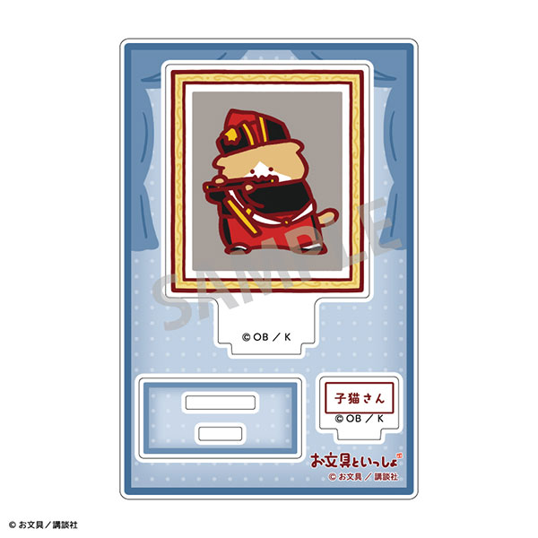 Kamio Japan Obungu to Issho Mini Acrylic Stand Koneko-san Same as the Masterpiece Painting รูปภาพ 1