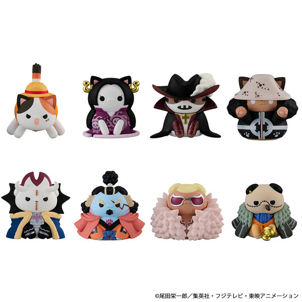 MegaHouse MEGA CAT PROJECT ONE PIECE ニャンピース にゃん!ルフィと王下七武海 8個入りBOX 画像 1