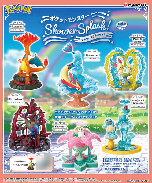 RE-MENT Pokemon Shower Splash! 6Pack BOX