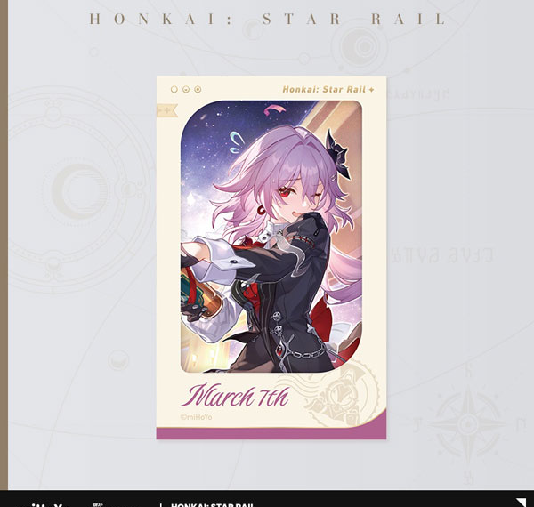 miHoYo Honkai: Star Rail Seikai Keiga Series Film Style Card March 7th B