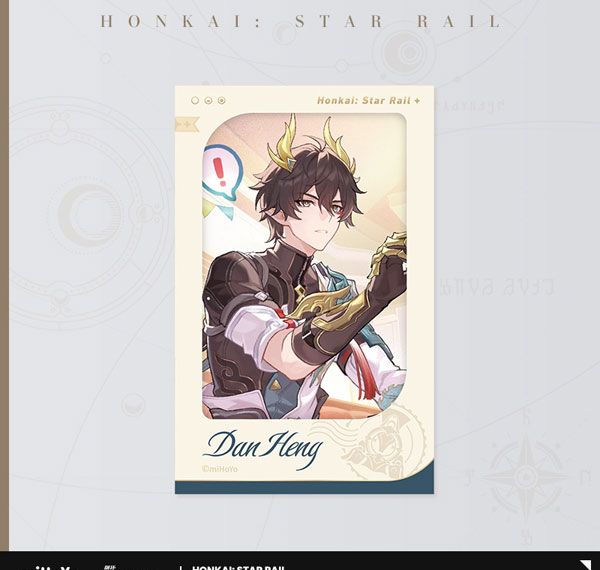 miHoYo Honkai: Star Rail Seikai Keiga Series Film Style Card Dan Heng / Permansor Terrae gambar 1