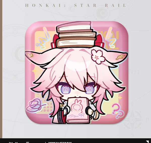 miHoYo Honkai: Star Rail Pom-Pom Gallery Series Tin Badge Evanescia รูปภาพ 1