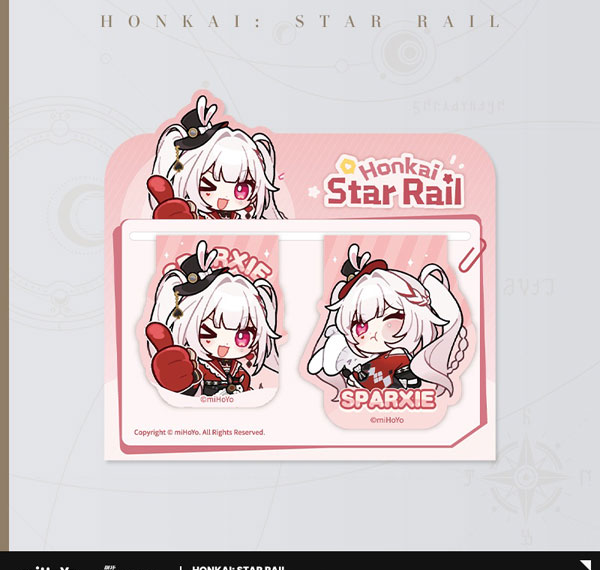 miHoYo Honkai: Star Rail Pom-Pom Gallery Series Magnet Bookmark Set Sparxie