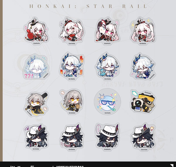 miHoYo Honkai: Star Rail Pom-Pom Gallery Series Sticker Pack No Aha At Full Moon