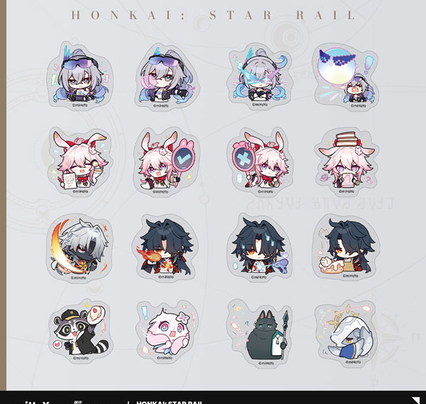 miHoYo Honkai: Star Rail Pom-Pom Gallery Series Sticker Pack So Laughed the Masses imagen 1