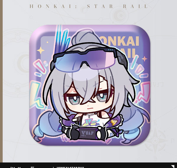 miHoYo Honkai: Star Rail Pom-Pom Gallery Series Tin Badge Silver Wolf LV.999
