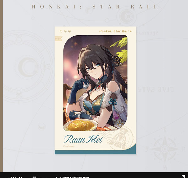 miHoYo Honkai: Star Rail Seikai Keiga Series Film Style Card Ruan Mei gambar 1