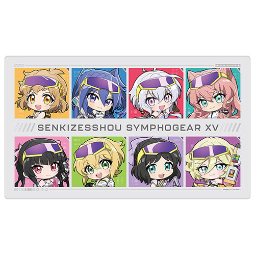 Curtain Damashii [Senki Zesshou Symphogear XV] Rubber Mat (Mini Chara / Cyber Military)