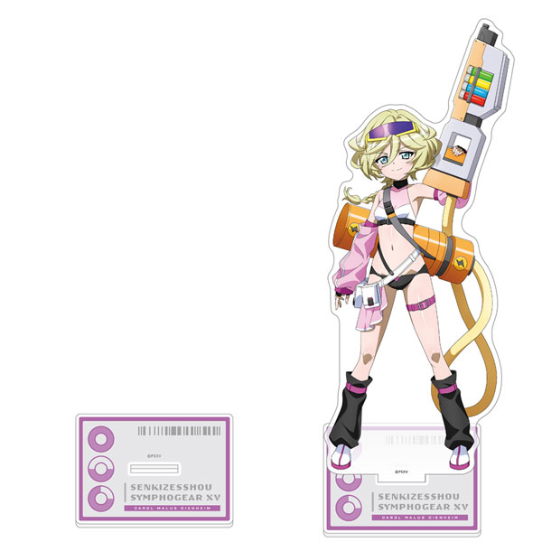 Curtain Damashii [Senki Zesshou Symphogear XV] New Illustration Jumbo Acrylic Stand (Carol / Cyber Military)
