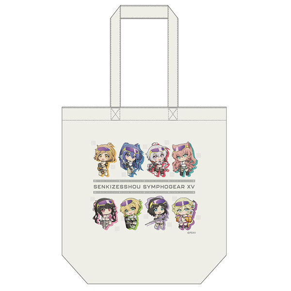 Curtain Damashii [Senki Zesshou Symphogear XV] Tote Bag (Mini Chara / Cyber Military)