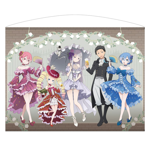 COSPA Re:ZERO -Starting Life in Another World- New Illustration Re:ZERO -Starting Life in Another World- 100cm Wall Scroll Party ver. Bild 1