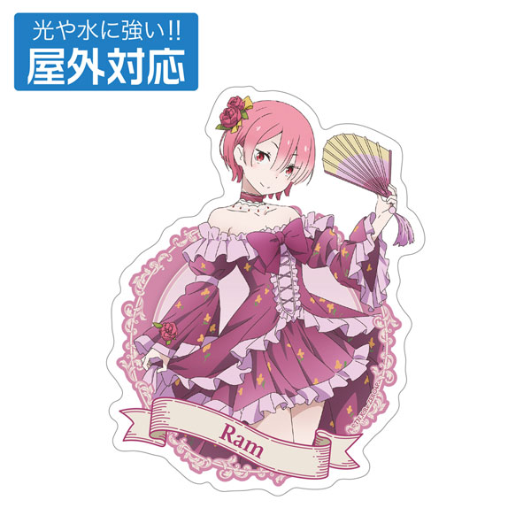 COSPA Re:ZERO -Starting Life in Another World- New Illustration Ram Outdoor Compatible Sticker Party Dress ver.