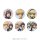 Avengers Maid Sama! Chara Badge Collection 2 6er Pack BOX Bild 2