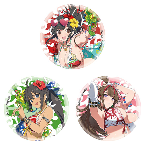 HobbyJAPAN [Exclusive Sale] Shinobi Master Senran Kagura: New Link Tin Badge Set of 3 Artbook New Illustration Swimsuit Ver. [TOP]