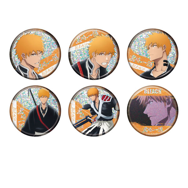 Bellfine TV-Anime "Bleach: Thousand-Year Blood War" Trading Hologramm-Ansteckbutton Ichigo Kurosaki 6er Pack BOX
