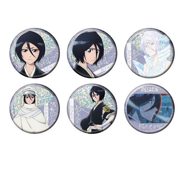 Bellfine TV Anime "Bleach: Thousand-Year Blood War" Trading Hologram Tin Badge Rukia Kuchiki 6Pack BOX