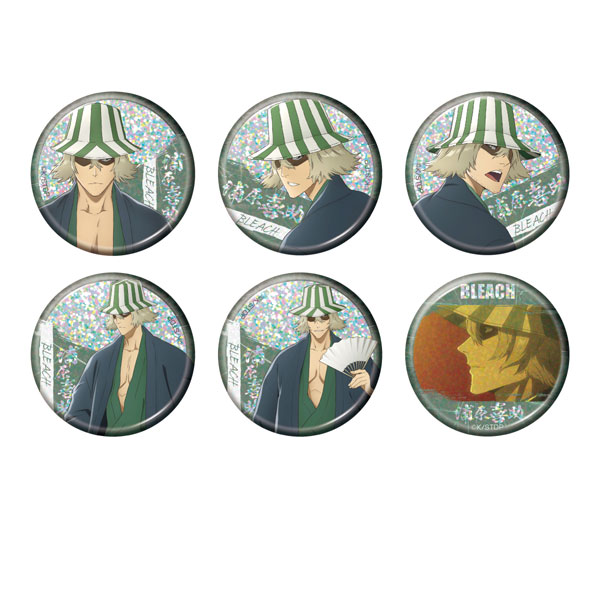Bellfine TV Anime "Bleach: Thousand-Year Blood War" Trading Hologram Tin Badge Kisuke Urahara 6Pack BOX