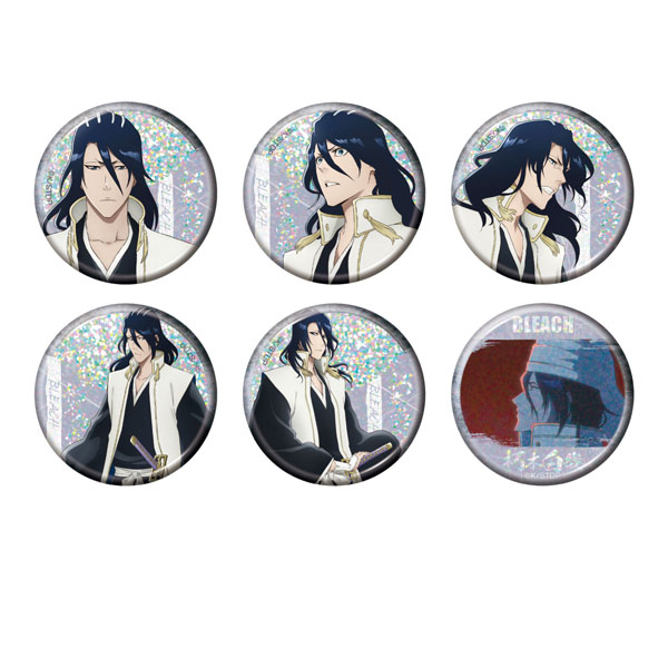 Bellfine TV Anime Bleach: Thousand-Year Blood War Trading Hologram Tin Badge Byakuya Kuchiki 6Pack BOX image 1