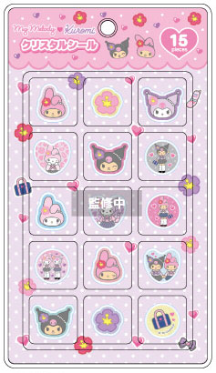 TCP My Melody / Kuromi / Hello Kitty Crystal Sticker (My Melody / Kuromi) Bild 1