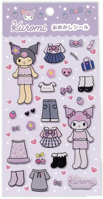 TCP My Melody / Kuromi / Hello Kitty Dressed-up Sticker (Kuromi)