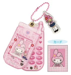 TCP My Melody / Kuromi / Hello Kitty Slide Flip Phone Keychain (My Melody)