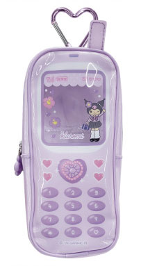 TCP My Melody / Kuromi / Hello Kitty Nostalgic Flip Phone Vinyl Pouch (Kuromi)