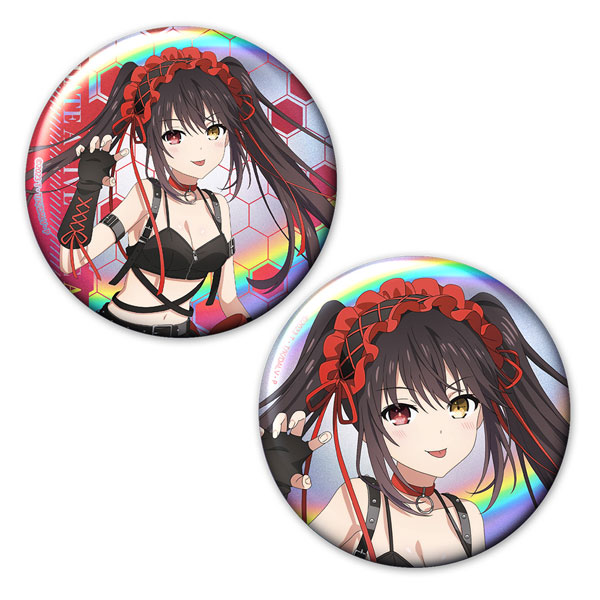 Azu Maker デート・ア・ライブⅤ ホログラム缶バッジ2個セット 時崎狂三 ゴシックパンクver.【新規イラスト】