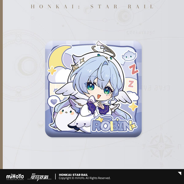 miHoYo Honkai: Star Rail Girls Dormitory Series Chibi Chara Square Tin Badge Robin