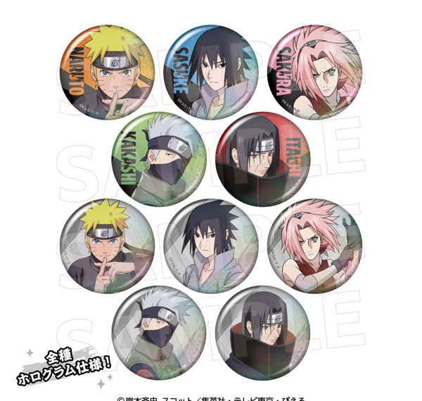 Avengers NARUTO Shippuden คอลเลกชันเข็มกลัดโฮโลแกรม 10 ชิ้น BOX รูปภาพ 1