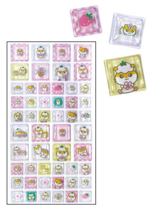 TCP Coro Coro Kuririn Shiny Cube Sticker Strawberry
