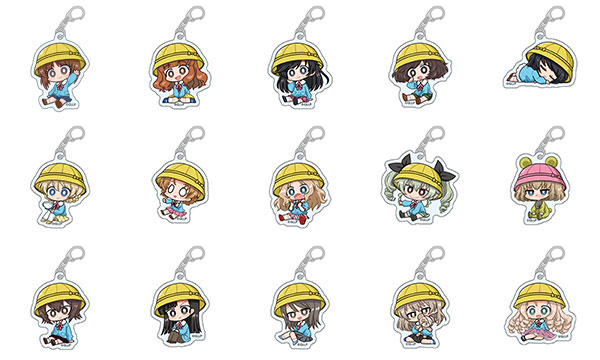 Midobiyo Girls und Panzer Motto Love Love Sakusen desu! MD Trading Llavero Acrílico 15Pack BOX imagen 1