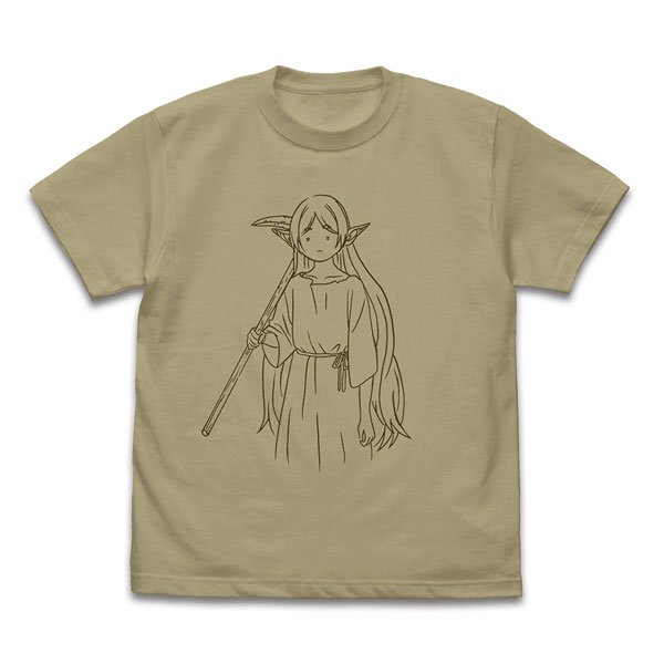 COSPA Frieren: Beyond Journey's End Frieren "Anyway, I have to work in the mines for 300 years." T-shirt /SAND KHAKI-M