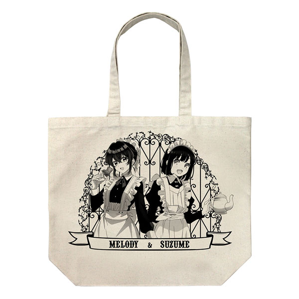 COSPA Heroine? Saint? No, I'm an All-Works Maid (and Proud of It)! x The Food Diary of Miss Maid Melody x Suzume Large Tote Bag /NATURAL
