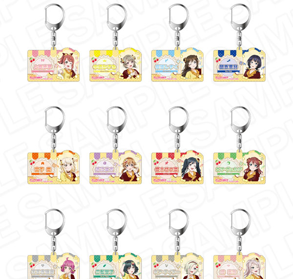 Contents Seed Love Live! Nijigasaki High School Idol Club พวงกุญแจอะคริลิค Cafe party ver. ชุด 12 ชิ้น รูปภาพ 1