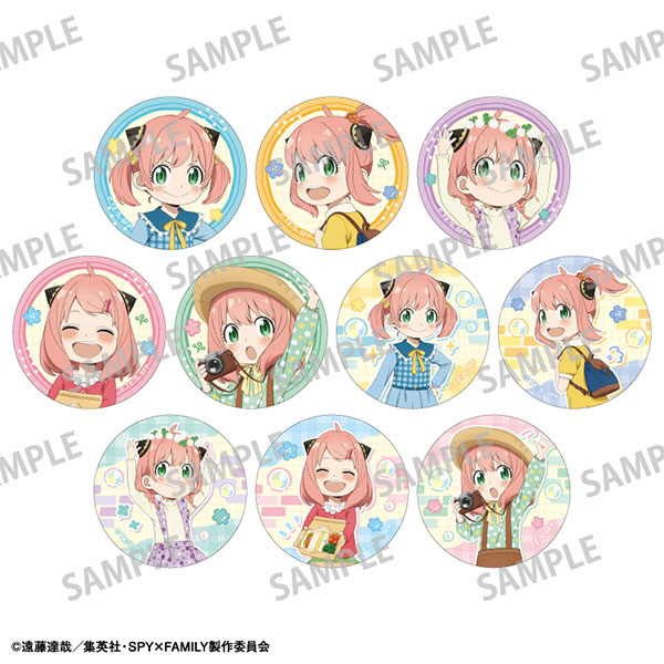 Kamio Japan TV Anime "Spy x Family" Trading Tin Badge Spring Outing 10Pack BOX