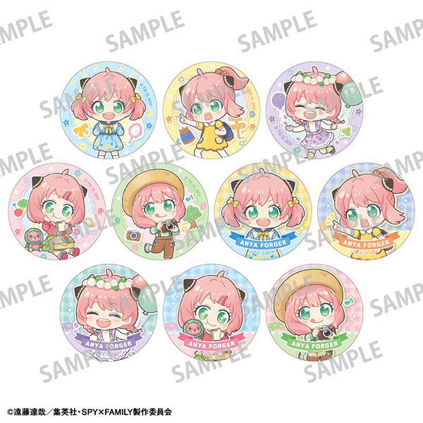 Kamio Japan TV Anime "Spy x Family" Trading Tin Badge Spring Ooting New Illustration 10Pack BOX
