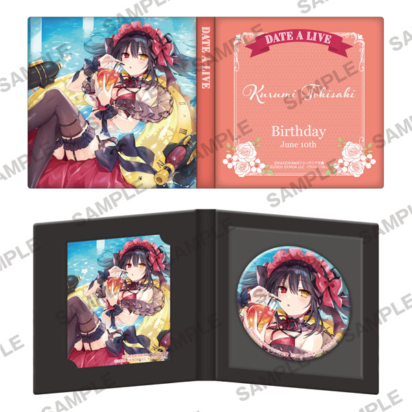 KADOKAWA Date A Live Kurumi Birthday 2026 Tin Badge & Acrylic Card Set