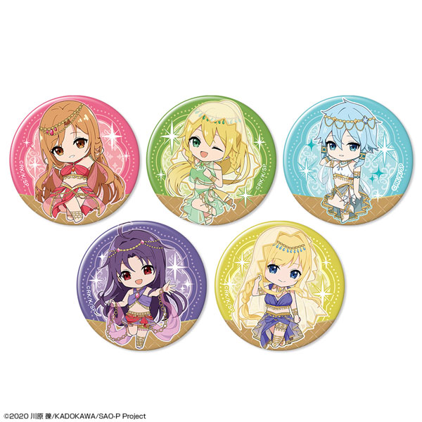License Agent Sword Art Online Trading Tin Badge (Chibi Chara Dancer ver.) 5Pack BOX