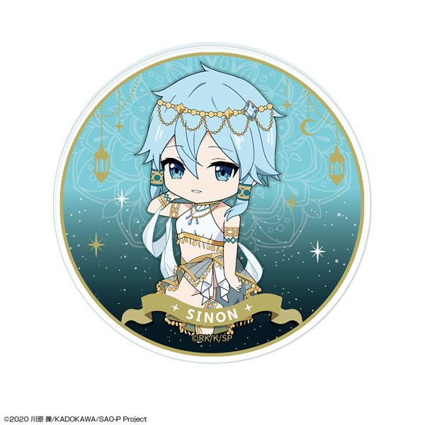 License Agent Sword Art Online Acrylic Coaster Design 03 (Sinon / Chibi Chara Dancer ver.)