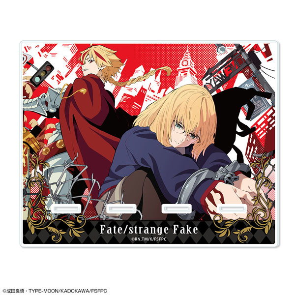 License Agent TV Anime "Fate/strange Fake" Acrylic Smartphone Stand Design 03 (Ayaka Sajo & Saber)