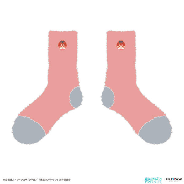 AIR TWOKYO "Frieren: Beyond Journey's End" Vol.3 Mokomoko Room Socks 3 (Stark) L Red