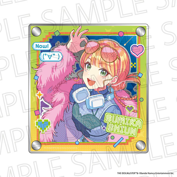 SR-GYM Gakuen iDOLM@STER Placa Espejo Acrílico de 3 Capas Mirakuru Na Now! Sumika Shiun