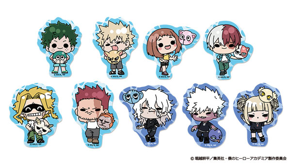 Toho My Hero Academia Animal Beach Ball mochocho Trading Sticker 9Pack BOX
