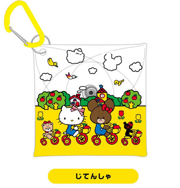 Bandai Multipurpose Clear Case SS Size The Bear's School x Hello Kitty 01 Bicycle