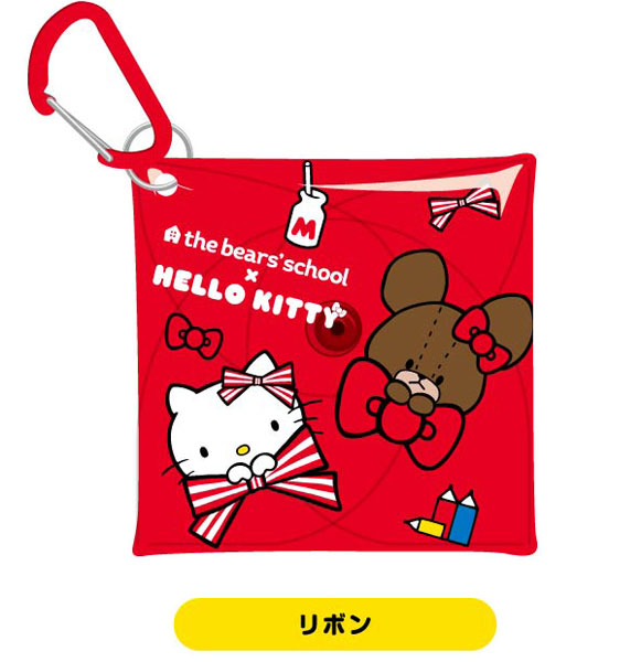 Bandai Multipurpose Clear Case SS Size The Bear's School x Hello Kitty 04 Ribbon